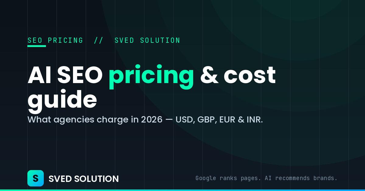 AI SEO Services Pricing & Cost Guide: 2026 Rates