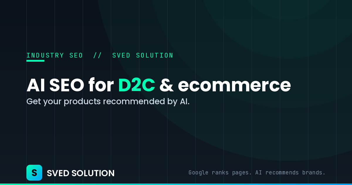AI SEO for D2C & Ecommerce Brands: Get Cited by AI